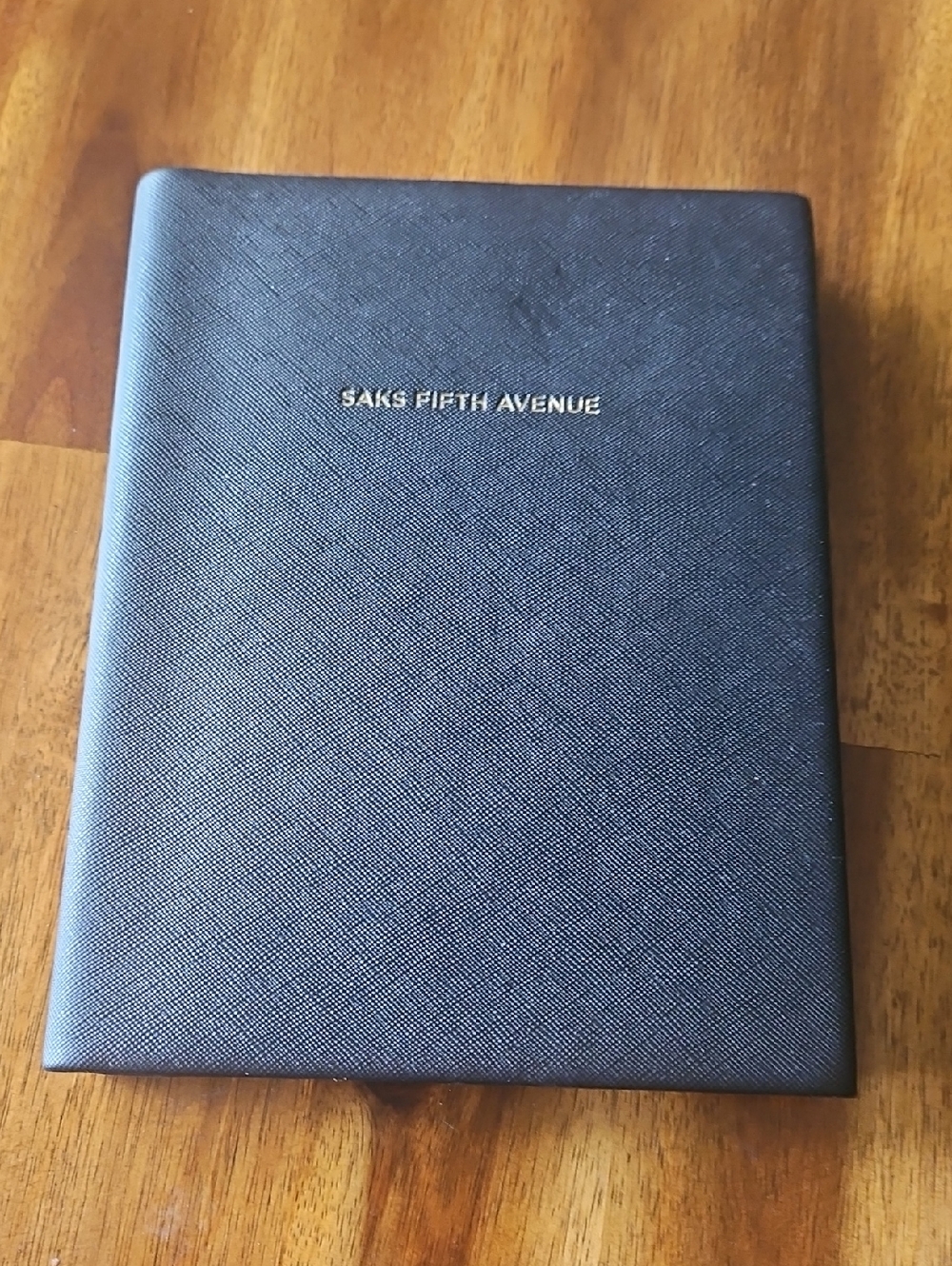 Saks Fifth Avenue Black Notebook with Lined Pages.
